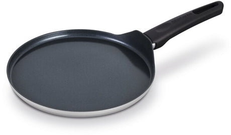Brabantia indu+ pannenkoekenpan - ø 24 cm - flensjespan - keramische antiaanbaklaag - geschikt voor inductie - 100% pfas vrij - vaatwasserbestendig - grijs