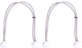 Proplus zeilbinder met kunststof ballen - 30 cm - wit - 2 stuks