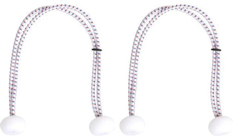 Proplus zeilbinder met kunststof ballen - 30 cm - wit - 2 stuks