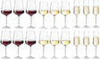 Leonardo puccini glazenset wit rood champagne - set 18