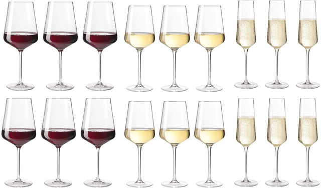 Leonardo puccini glazenset wit rood champagne - set 18