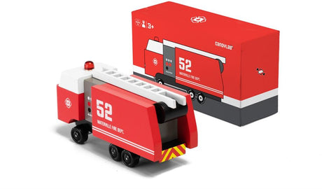 Candylab toys candycar world: fire truck (k185) 14,6x5,1x7cm, wooden diecast, in giftbox, 3+