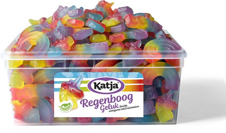 Katja regenboog geluk - winegums snoep - bak 1.125g