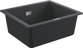 Grohe k700u composiet spoelbak - 53,3cm - onderbouw - met overloop - granite black