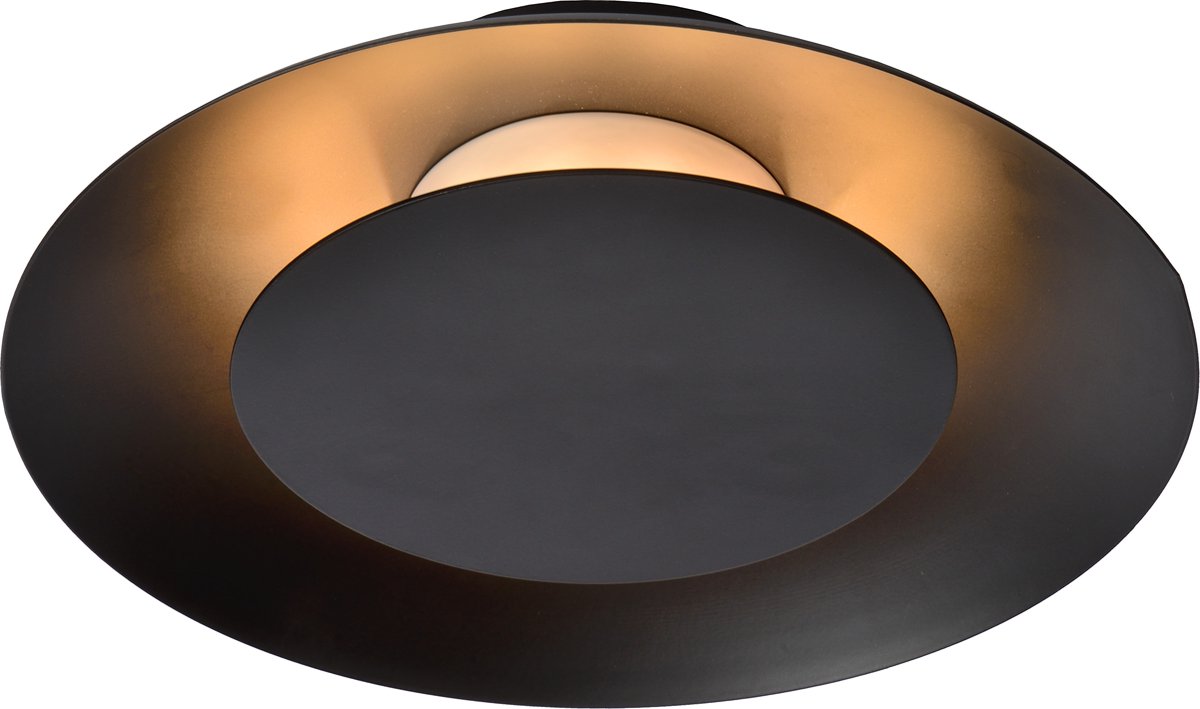 Lucide foskal - plafonnière (plafondlamp) - ø 21,5 cm - led - 1x6w 2700k - zwart