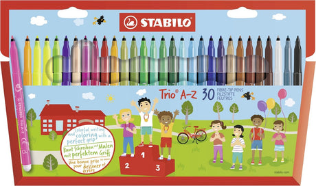 Stabilo trio a-z - viltstift - set met 30 stuks