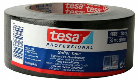 Tesa 04688-00042-00 reparatietape professional zwart (l x b) 25 m x 50 mm 1 stuk(s)