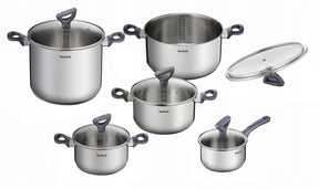 Tefal daily cook pannenset 10-delig, rvs, inductie