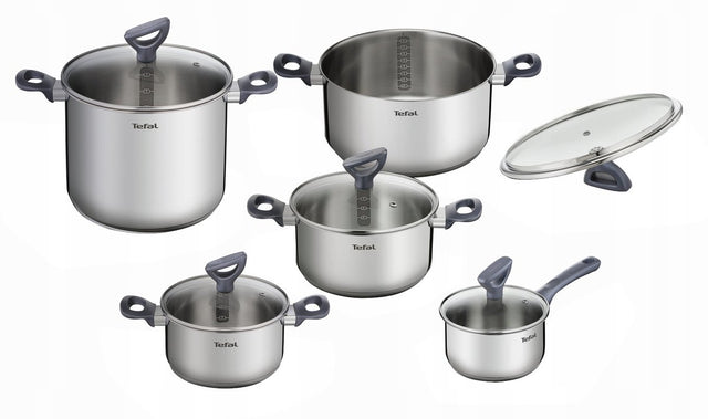Tefal daily cook pannenset 10-delig, rvs, inductie