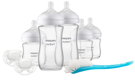 Philips avent natural response – glazen cadeauset – 5 flessen + 2 fopspenen + flessenborstel - scd879 11