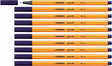 Stabilo point 88 - premium fineliner - fine 0,4 mm – nachtblauw– doos 10 stuks