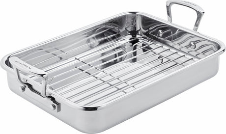 Scanpan impact braadslede rvs met rooster 42x26 cm