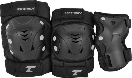 Tempish - taky - skatebescherming - 3-pack - volwassenen - zwart - complete set voor skaten - maat s