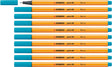 Stabilo point 88 - premium fineliner - fine 0,4 mm – licht blauw– doos 10 stuks