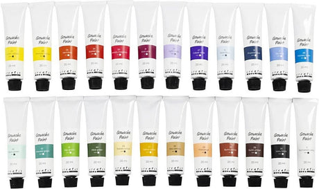 Creativ company gouacheverf diverse kleuren - 24x20ml.