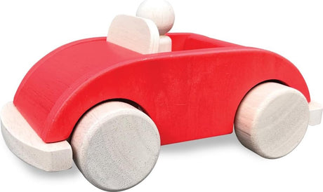 Indigo jamm ® houten speelgoedauto rood – speelgoedvoertuig – houten auto voor kinderen vanaf 1,5 jaar