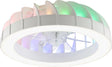 Brilliant fanora - plafondventilator - met verlichting - led 30w - 2700k-6500k - dimbaar - wit - zeer stil
