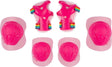 Nijdam skate beschermset kinderen - pink rainbows - roze wit - s