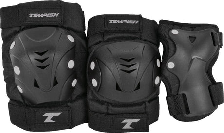 Tempish - taky - skatebescherming - 3-pack - volwassenen - zwart - complete set voor skaten - maat l