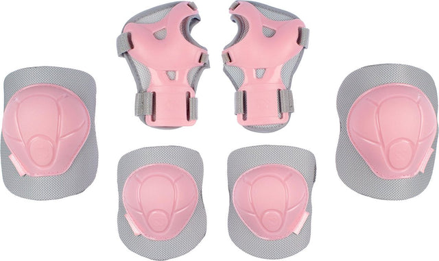 Nijdam skate beschermset kinderen - concrete rose - roze grijs - m