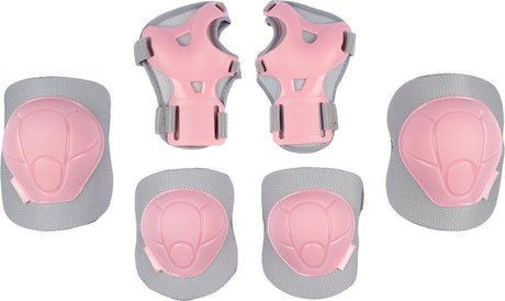 Nijdam skate beschermset kinderen - concrete rose - roze grijs - m
