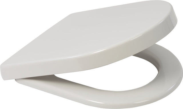 Plieger manta toiletbril - d-vorm wc bril - duroplast - wit - met deksel - softclose - rvs bevestiging