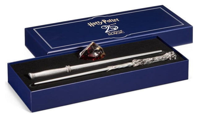 Noble collection harry potter: 25th anniversary sorcerer's stone toverstokken set replica: 1 1