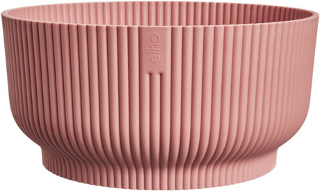 Elho vibes fold bowl 25 - plantenschaal voor binnen - 100% gerecycled plastic - ø 24.9 x h 12.1 cm - delicaat roze