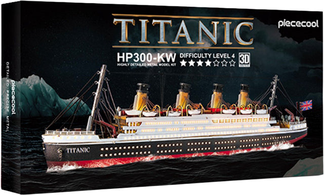 Geronimo games piececool - titanic - - hobby - metalen model - 3d puzzel - level 4 - 226 stukjes