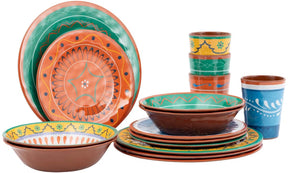 Bo-camp servies - fiesta - 16-delig - melamine