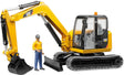 Bruder 2466 cat minibagger met speelfiguur