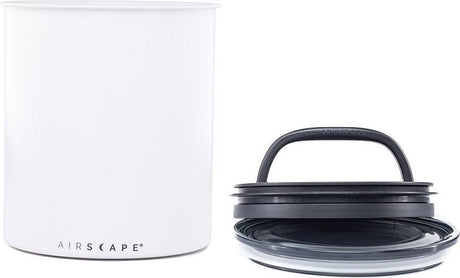 Planetary design - airscape - let op 1 kilo! - koffiebonen - voorraadpotten - vacuuum - koffie - staal - mat wit - let op 1 kilo!