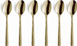 Amefa felicity champagne – 6-delige theelepelset – 12 cm – 18 0 chroomstaal – hoogglans pvd-coating – gehamerde afwerking – cadeauverpakking