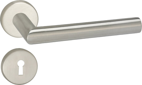 Impresso deurkruk - harrow - voor binnen - rond met rond sleutelrozet - rvs - 2 stuks