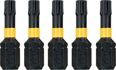 Dewalt t30 25mm impact torsion schroefbits (5 stuks) - extreme - dt7384t