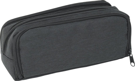 Eberhard faber etui - rechthoekig - 3-vaks - antraciet - zonder inhoud - ef-577406