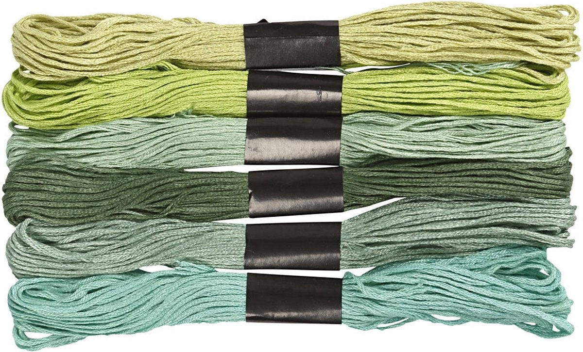 Creativ company creotime borduurgaren 6 stuks 8 m groen