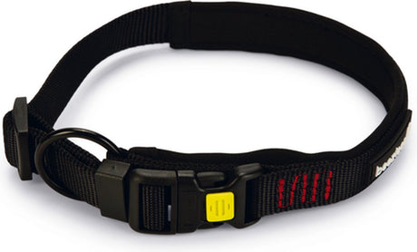 Beeztees parinca hondenhalsband nylon - zwart 45-50 cm x 25 mm