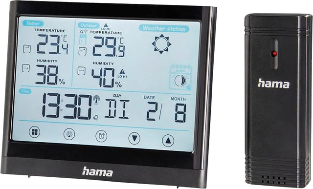 Hama weerstation full touch zwart