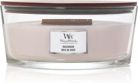 Woodwick heartwick flame ellipse geurkaars - rosewood - 50 branduren