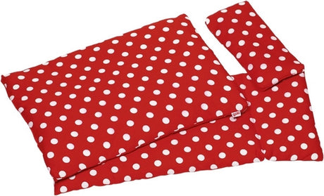 Goki poppenbeddengoed - rood met witte stippen