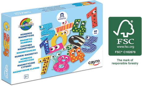 Cayro magnetische cijfers - 40 cijfers en 20 wiskundige symbolen met dierendecoraties - educatief rekenspeelgoed voor op de koelkast of whiteboard - vanaf 3 jaar - collection