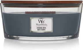 Woodwick heartwick flame ellipse geurkaars - evening onyx - 50 branduren