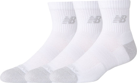 New balance active qtr socks 3 pack unisex sportsokken - white