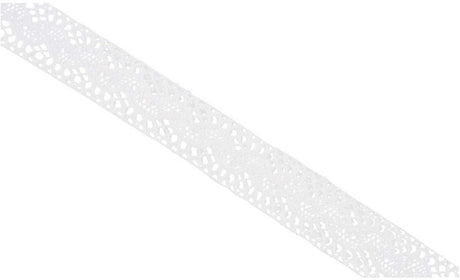 Creotime gehaakt kanten lint, b: 30 mm, 10 m, wit