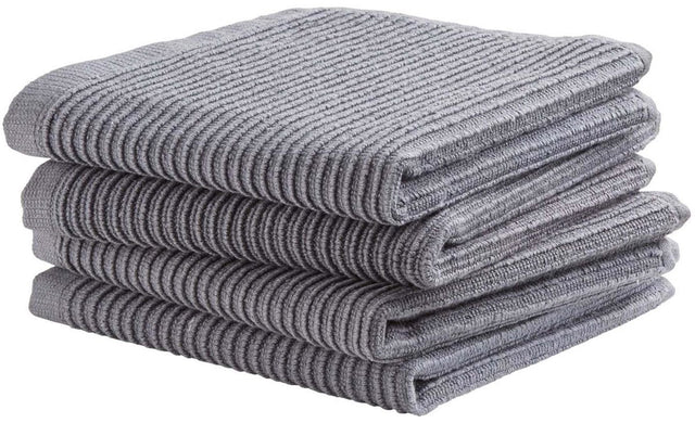 Ddddd - basic - 4x vaatdoek - set van 4 - katoen - 30x30cm - grijs