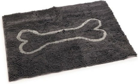 Dirty dog droogloopmat hond - dierenmat - grijs - 88 x 68 cm l