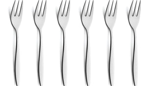 Amefa florence - 6 taartvorkjes - 15 cm - zilver - cadeauverpakking - hoogwaardig 18 10 chroomnikkelstaal