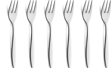 Amefa florence - 6 taartvorkjes - 15 cm - zilver - cadeauverpakking - hoogwaardig 18 10 chroomnikkelstaal