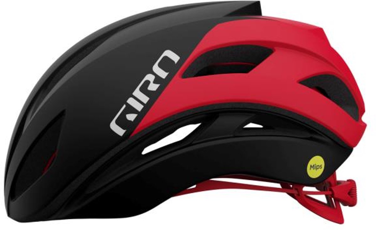 Giro eclipse spherical racefiets helm - zwart wit rood | m